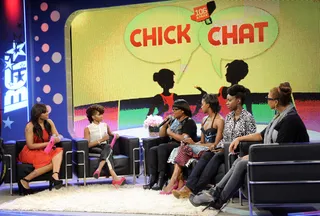Girl Talk - Paigion, Miss Mykie, Jill Scott, Condola Rashad, Adepero Oduye and Queen Latifah at 106 &amp; Park, October 3, 2012. (Photo: John Ricard / BET).