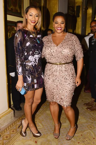 Shimmer and Shine - Beautiful songbirds Keri Hilson and Jill Scott look stellar in sequins at the&nbsp;Steel Magnolias after-party event in New York City. (Photo: Andrew H. Walker/Getty Images for Lifetime)