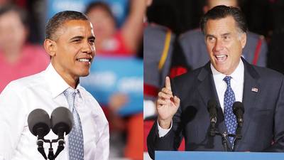 Hindsight - If the presidential election were held today, Republican Mitt Romney would best Obama by 49 percent to 45 percent, according to a Washington Post/ABC News poll released on Nov, 19. In addition, the president's approval rating fell six points in the past month to a low of 42 percent.  (Photos from left: John Gurzinski/Getty Images, Jessica Kourkounis/Getty Images)