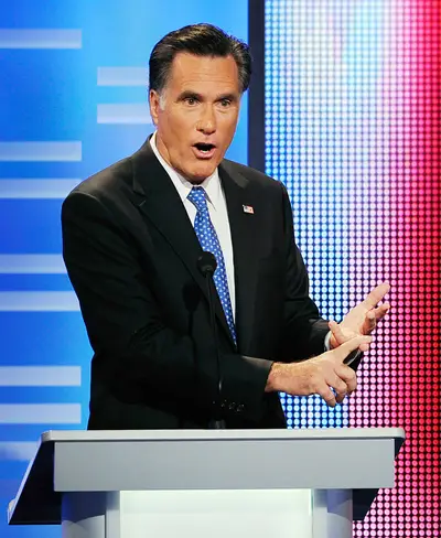 Mitt Romney - &quot;I'm running for office, for Pete's sake, I can't have illegals working for me,&quot; said Mitt Romney at a Republican primary debate in October 2011.  (Photo: Kevork Djansezian/Getty Images)
