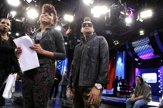 Commercial Break - Sean Paul and Miss Mykie check out the new Sean Paul video at 106 &amp; Park, October 2, 2012.(Photo: John Ricard / BET)