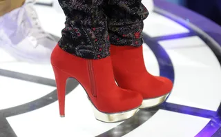 Miss Mykie's Sexy Boots - Miss Mykie at 106 &amp; Park, October 2, 2012.(Photo: John Ricard / BET)