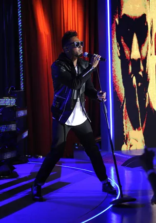 Rock Star - Miguel performs at 106 &amp; Park, October 2, 2012.(Photo: John Ricard / BET)