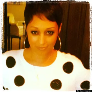 Tia Mowry - You won’t have trouble telling identical twin sisters Tia and Tamera apart. Tia traded in her long locks for a side-parted cropped cut that complements her slim features.&nbsp;&nbsp;  (Photo: Via Instagram)