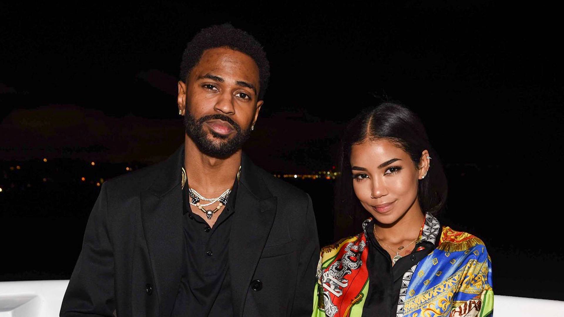Big Sean (L) and Jhene Aiko (R) attend Jhene Aiko Surprise 30th Birthday Yacht Party on March 16, 2018 in Marina del Rey, California. 