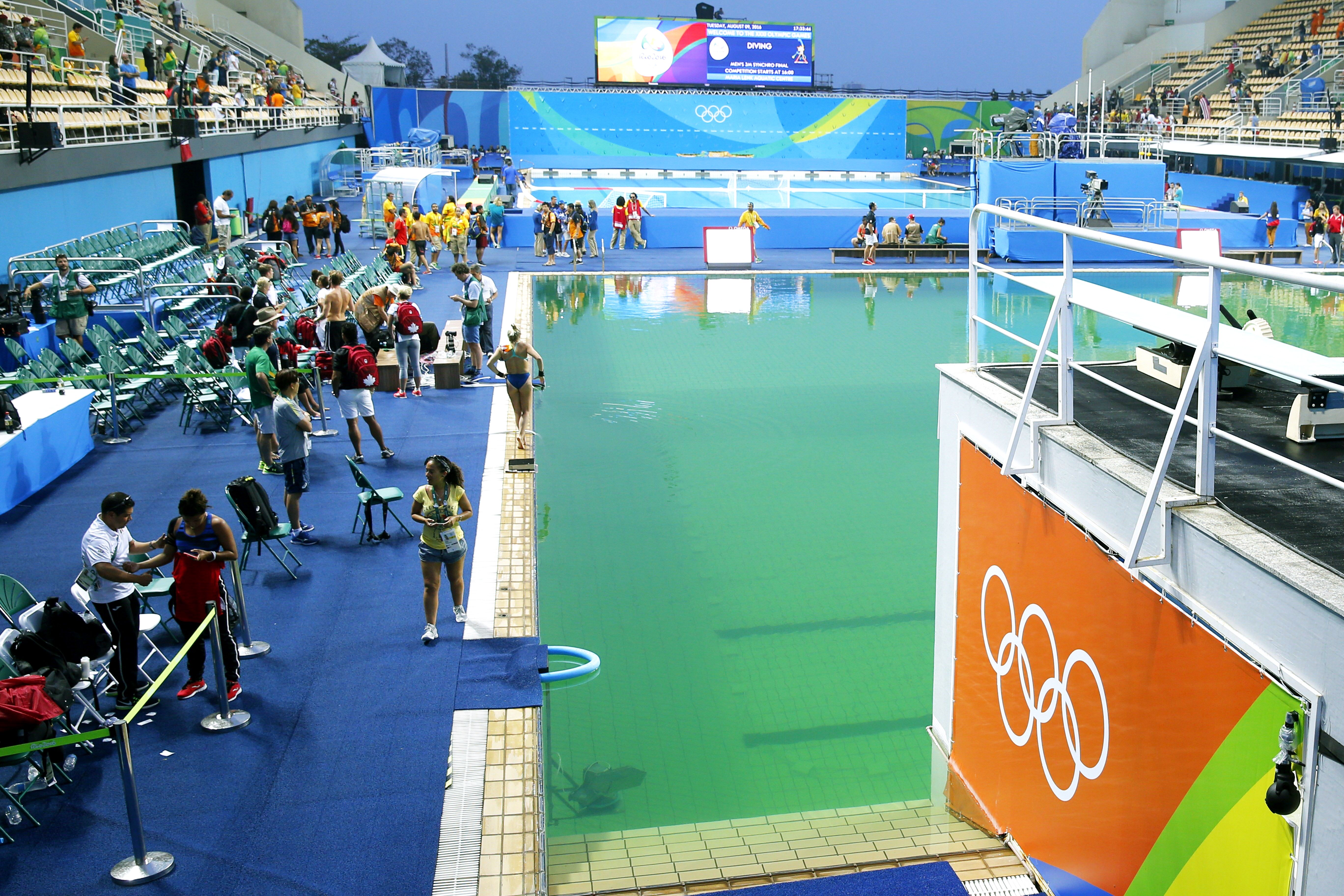 Look Why Did the Olympic Diving Pool Turn Green in Rio? News BET