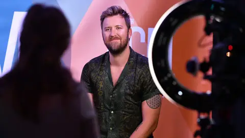 NASHVILLE, TENNESSEE - SEPTEMBER 15: Charles Kelley of Lady A speaks during an interview at virtual radio row during the 55th Academy of Country Music Awards at Gaylord Opryland Resort & Convention Center on September 15, 2020 in Nashville, Tennessee. 