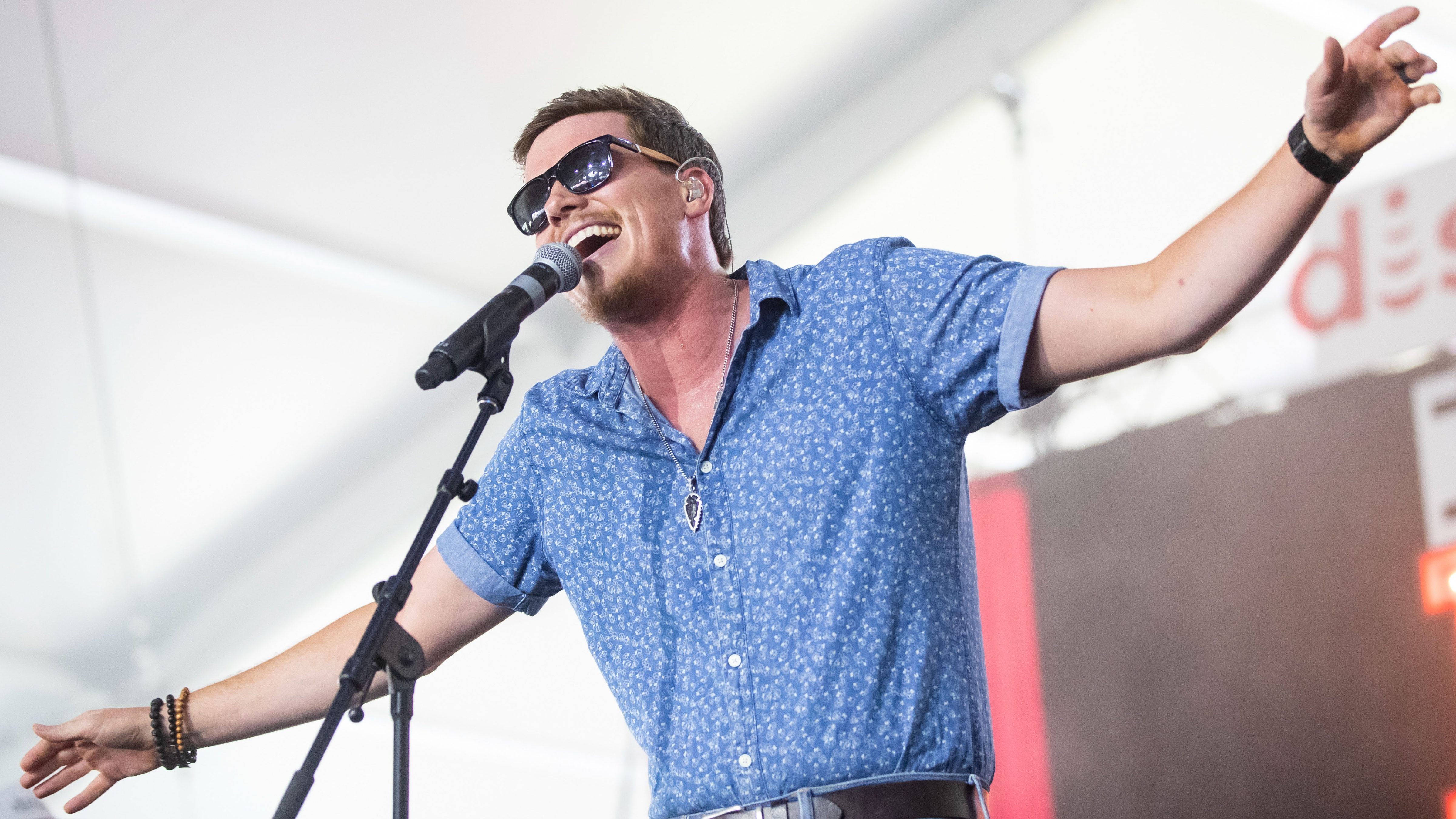 CHICAGO, IL - JUN 22: George Birge of Waterloo Revival performs at Lakeshake Music Festival on June 22, 2019 in Chicago, Illinois. 