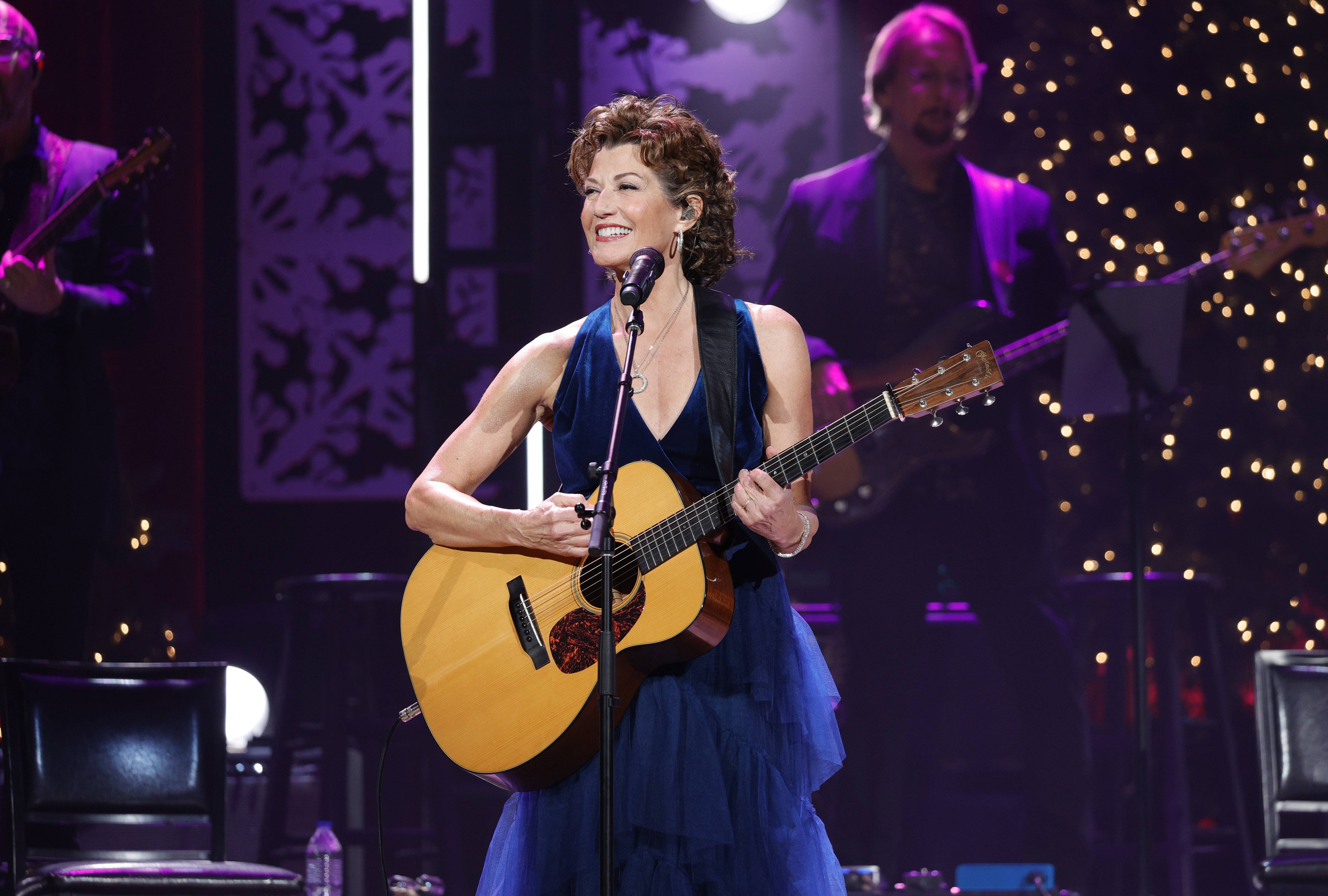 NASHVILLE, TENNESSEE - DECEMBER 13: Amy Grant performs at the Ryman Auditorium on December 13, 2021 in Nashville, Tennessee. 