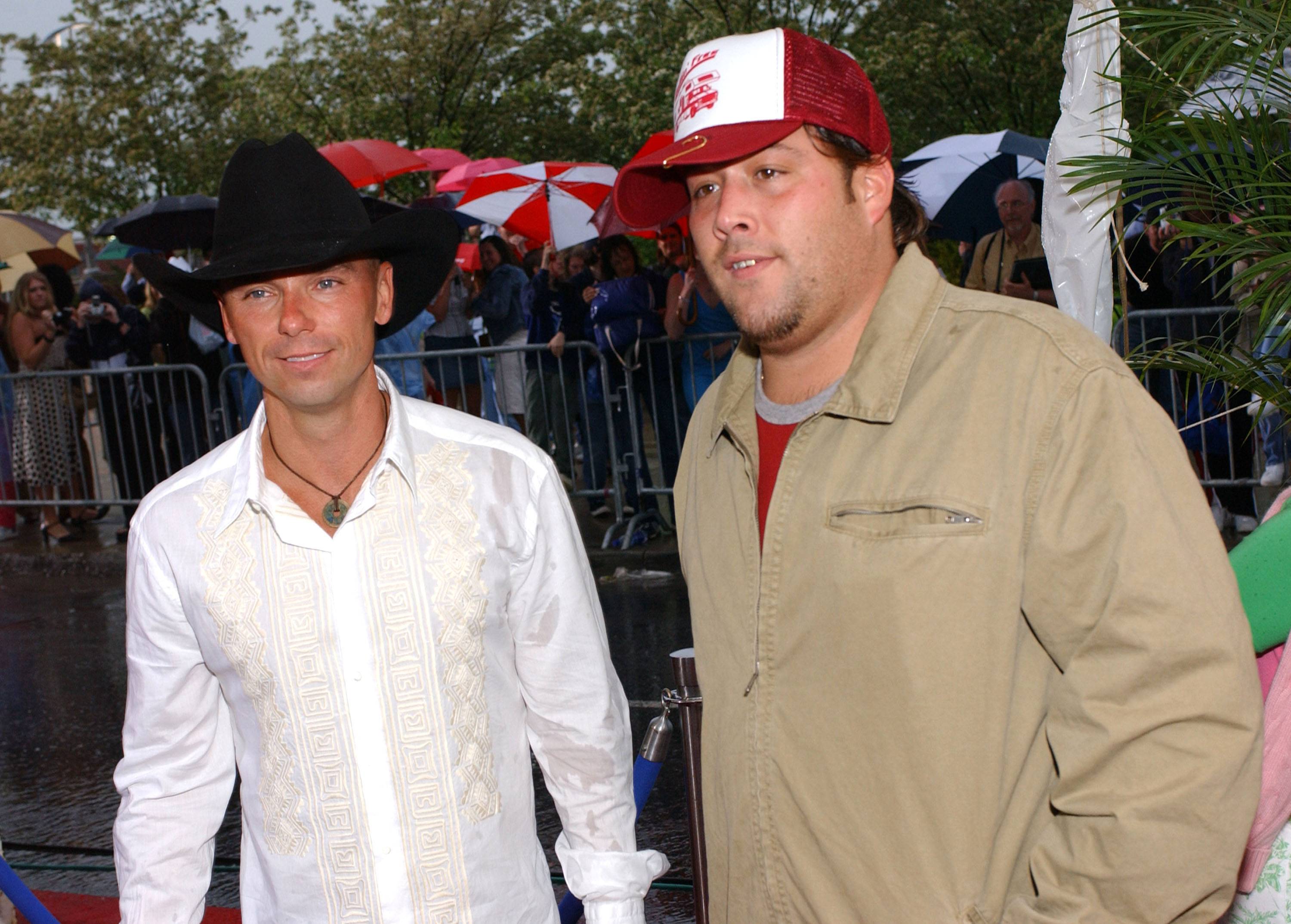 Kenny Chesney and Uncle Kracker during CMT 2004 Flame Worthy Video Music Awards - Arrivals at Gaylord Entertainment Center in Nashville, Tennessee, United States. 
