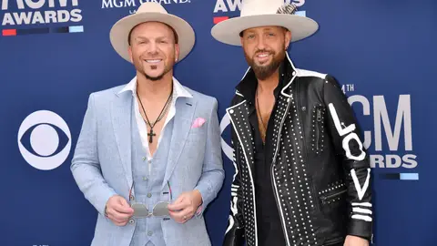 LAS VEGAS, NEVADA - APRIL 07: Chris Lucas and Preston Brust of LOCASH attends the 54th Academy Of Country Music Awards at MGM Grand Hotel & Casino on April 07, 2019 in Las Vegas, Nevada. 