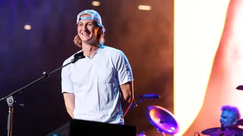 NASHVILLE, TENNESSEE - AUGUST 23: Cooper Alan speaks onstage during the ACM Party For A Cause at Ascend Amphitheater on August 23, 2022 in Nashville, Tennessee. 