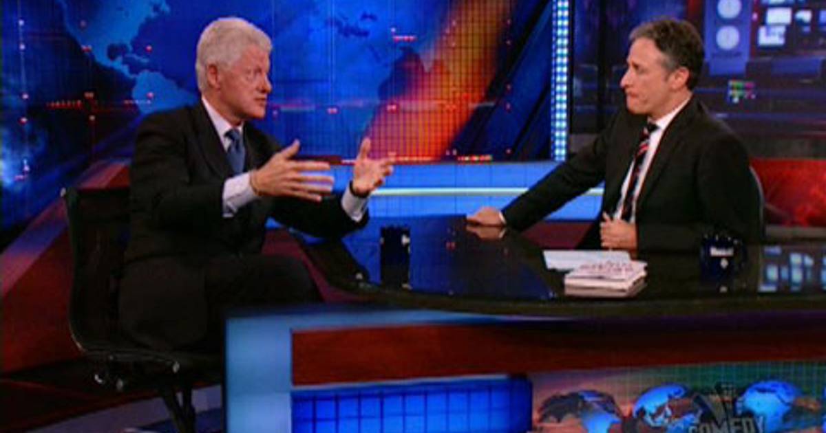 Bill Clinton wants to know: Is Jon Stewart doing a Death to Smoochy sequel?