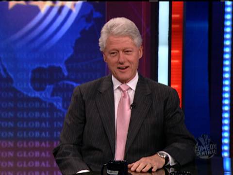 Bill Clinton wants to know: Is Jon Stewart doing a Death to Smoochy sequel?