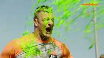 Someone being slimed.