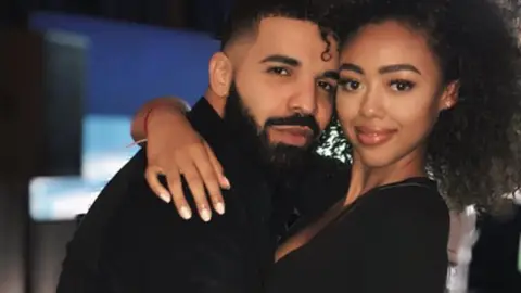 Rapper Drake and model Bella B Harris on Instagram, 2018