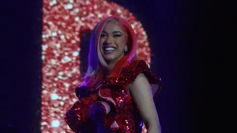 Cardi B performing at the Electric Holiday festival in San Juan, Puerto Rico in December 2018