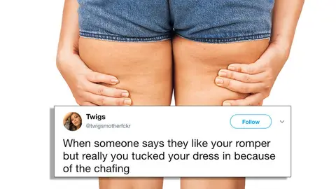 Summer thigh chafing problems