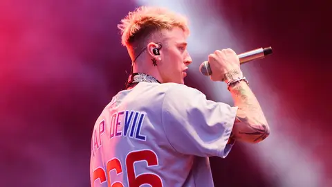 Machine Gun Kelly supporting Fallout Boy live on stage