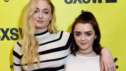 Sophie Turner and Maisie Williams