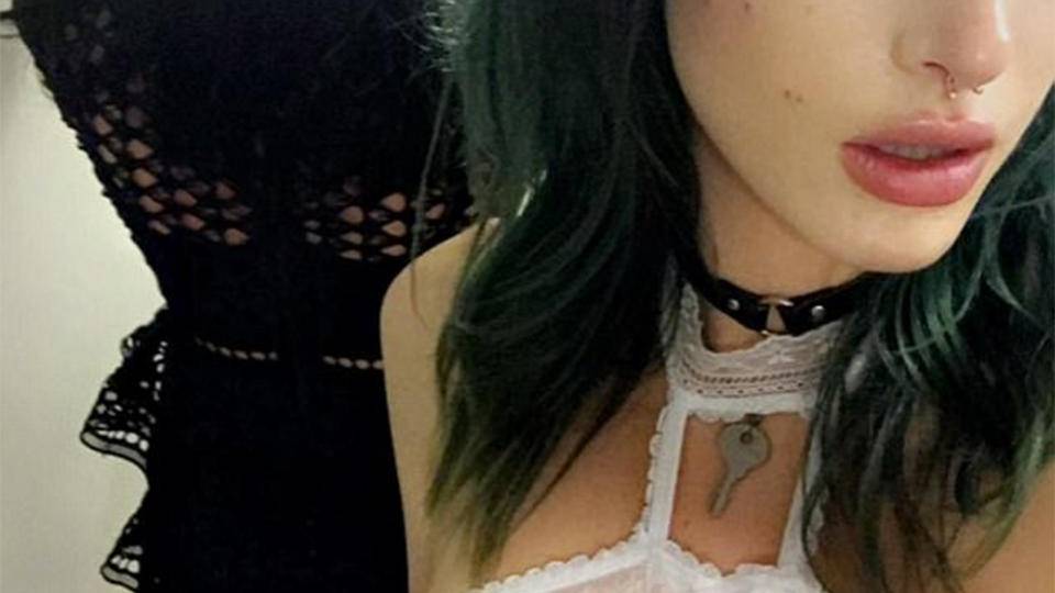 Bella Thorne shows off her nipple piercing in a daring sheer top