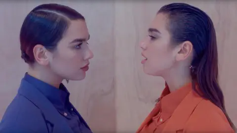 Dua Lipa in the 'IDGAF' music video