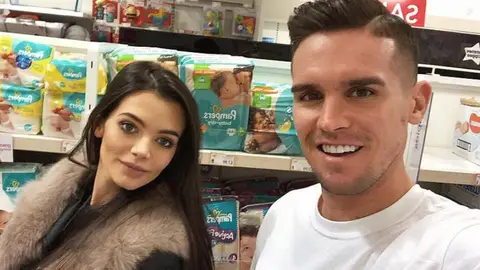 Gary Beadle and Emma McVey spent their Friday night shopping for baby supplies