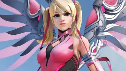 Overwatch's pink Mercy skin for the Breast Cancer Research Foundation