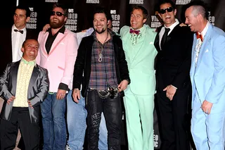 The cast of 'Jackass' at the 2010 VMAs on September 12, 2010.