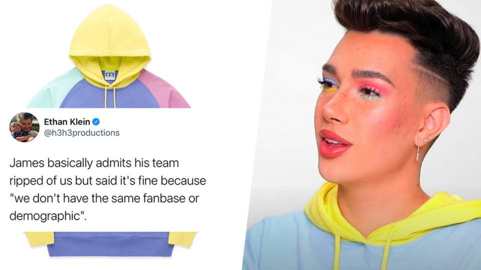 James Charles colorblock hoodie a copy of Teddy Fresh? : r