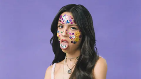 Olivia Rodrigo, SOUR new album artwork sticks tongue out