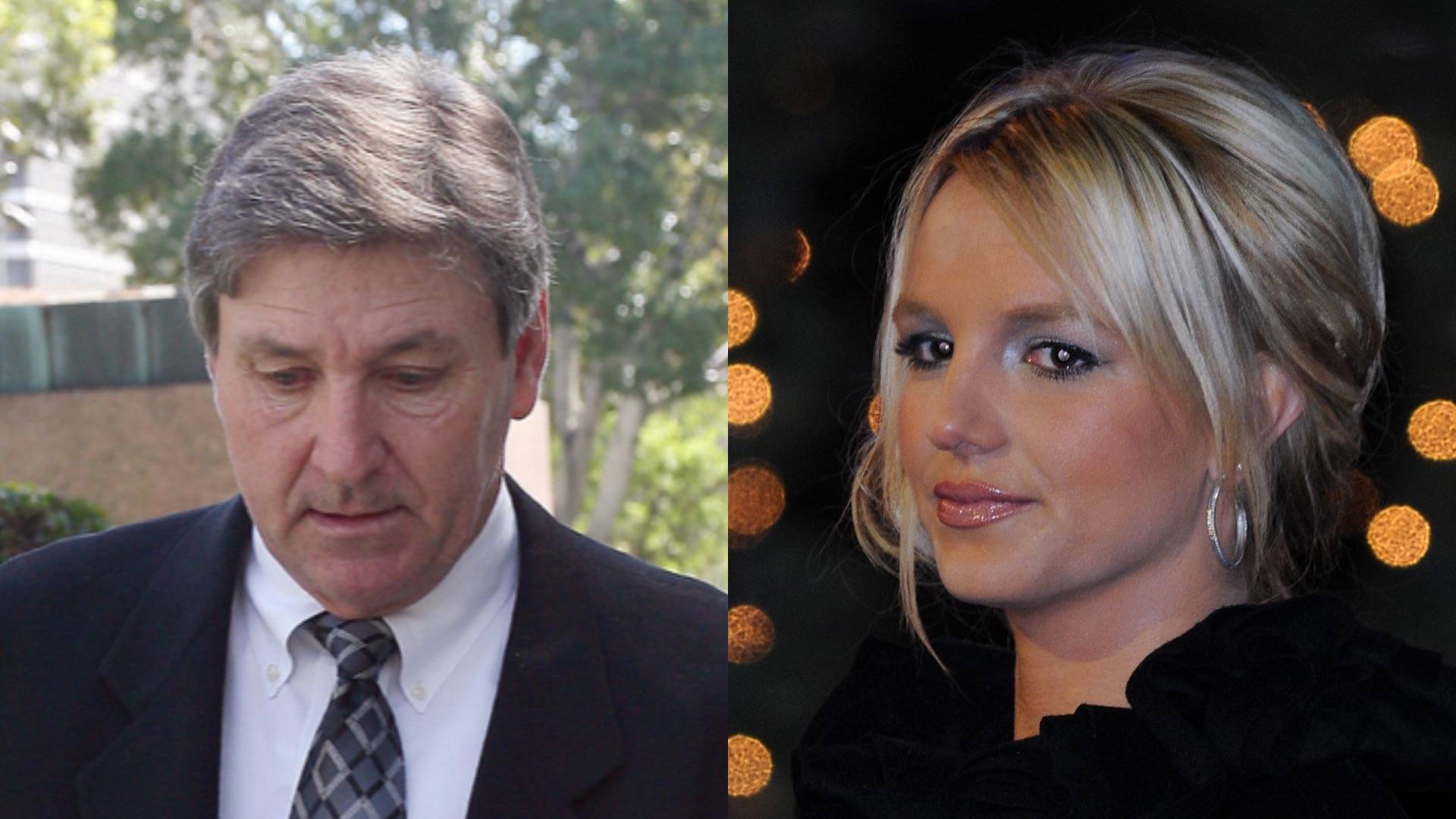 Britney Spears and father James "Jamie" Spears in composite photo