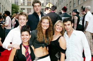 King of class, CT, looms over Simon, Christina, Mallory, Leah and Ace, the cast of 'Real World: Paris,' at the 2003 MTV Video Music Awards.