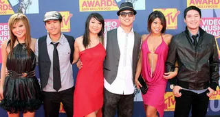 Kaba Modern of 'America's Best Dance Crew' swap their dance costumes for red carpet gear at the 2008 MTV Video Music Awards.