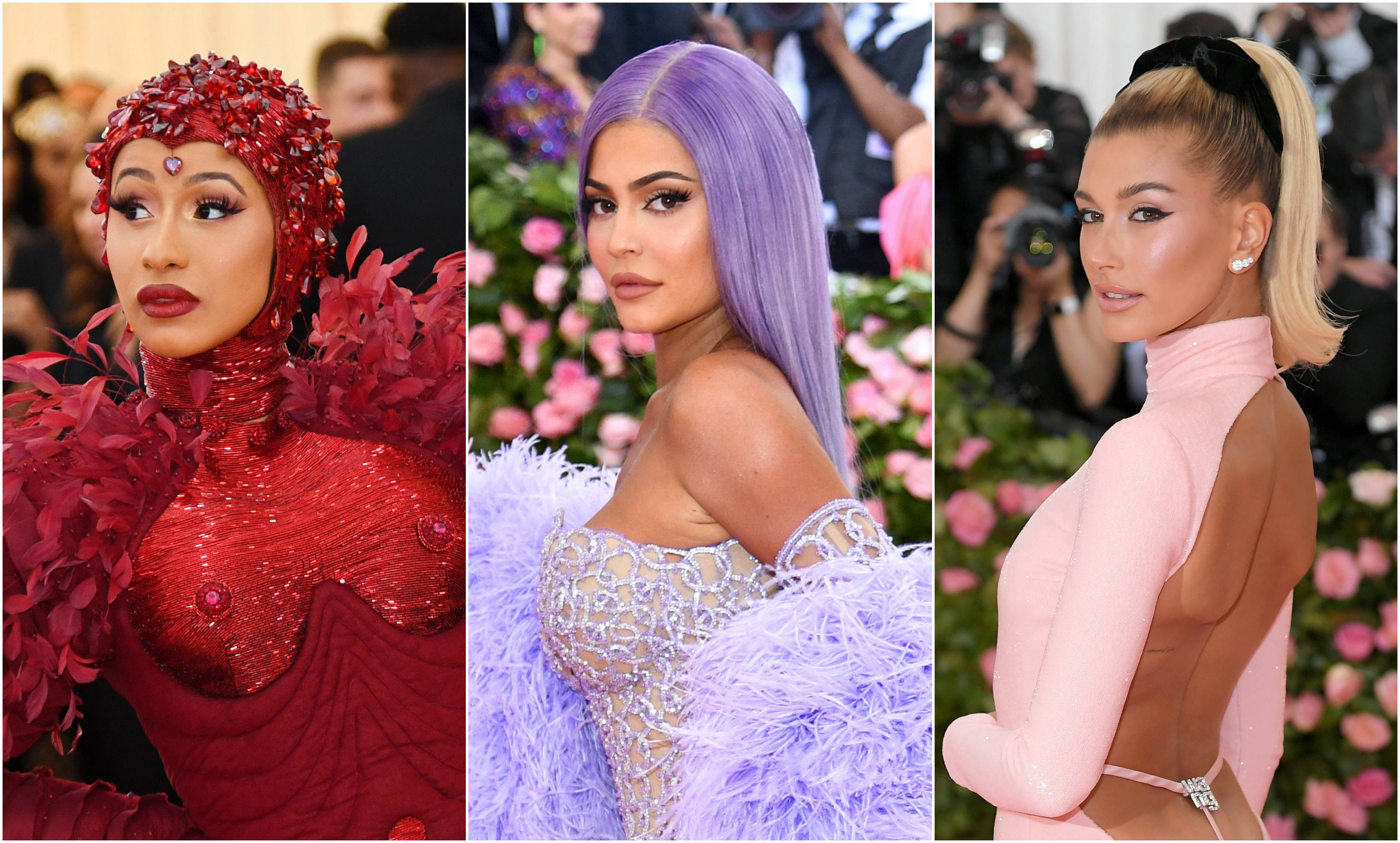 Kylie and Kendall Jenner wear co-ordinating dramatic feathered