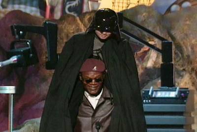 Movie & TV Awards 1999 | Most Memorable Moments Gallery | Samuel L. Jackson/Jake Lloyd | 542x365