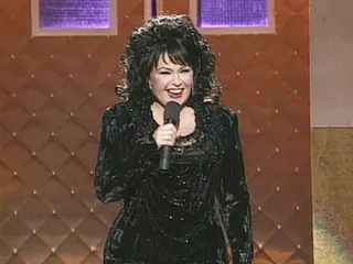 Comedienne Roseanne Barr made VMA history by being the first female to host an entire show in 1994 and also marked the beginning of "trailer park chic." (MTV)