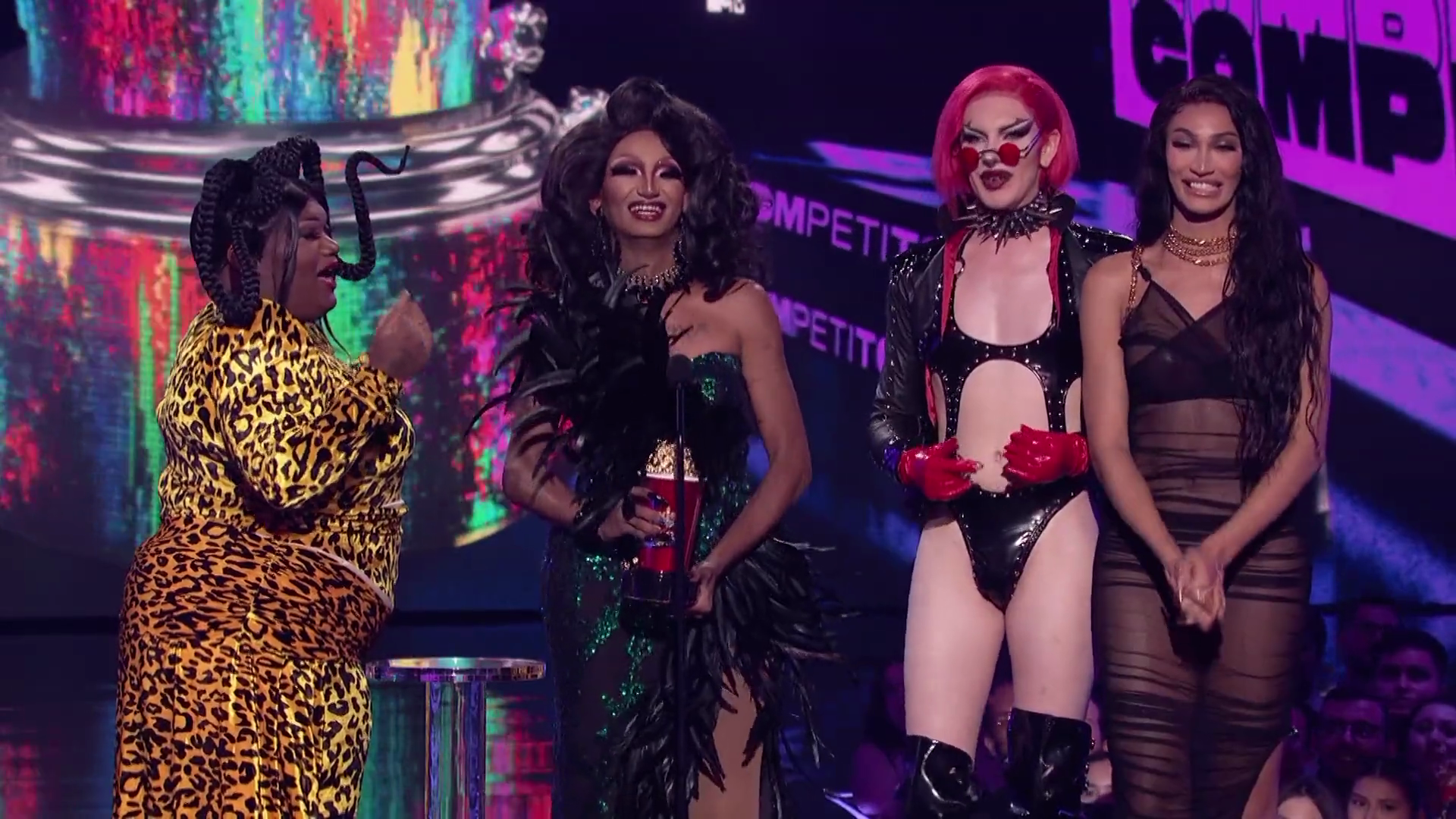 The cast of RuPaul's Drag Race accepts the award for Best Competition Series.