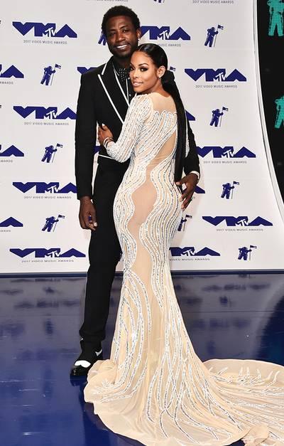 The Wopsters Gucci Mane and Keyshia Ka'oir Davis looked happy in love on the 2017 VMA red carpet.