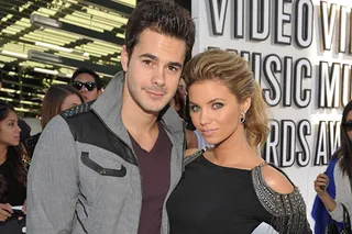 'The Hard Times of RJ Berger' stars Jayson Blair and Amber Lancaster move in close for a camera snap on the red carpet before the 2010 show.