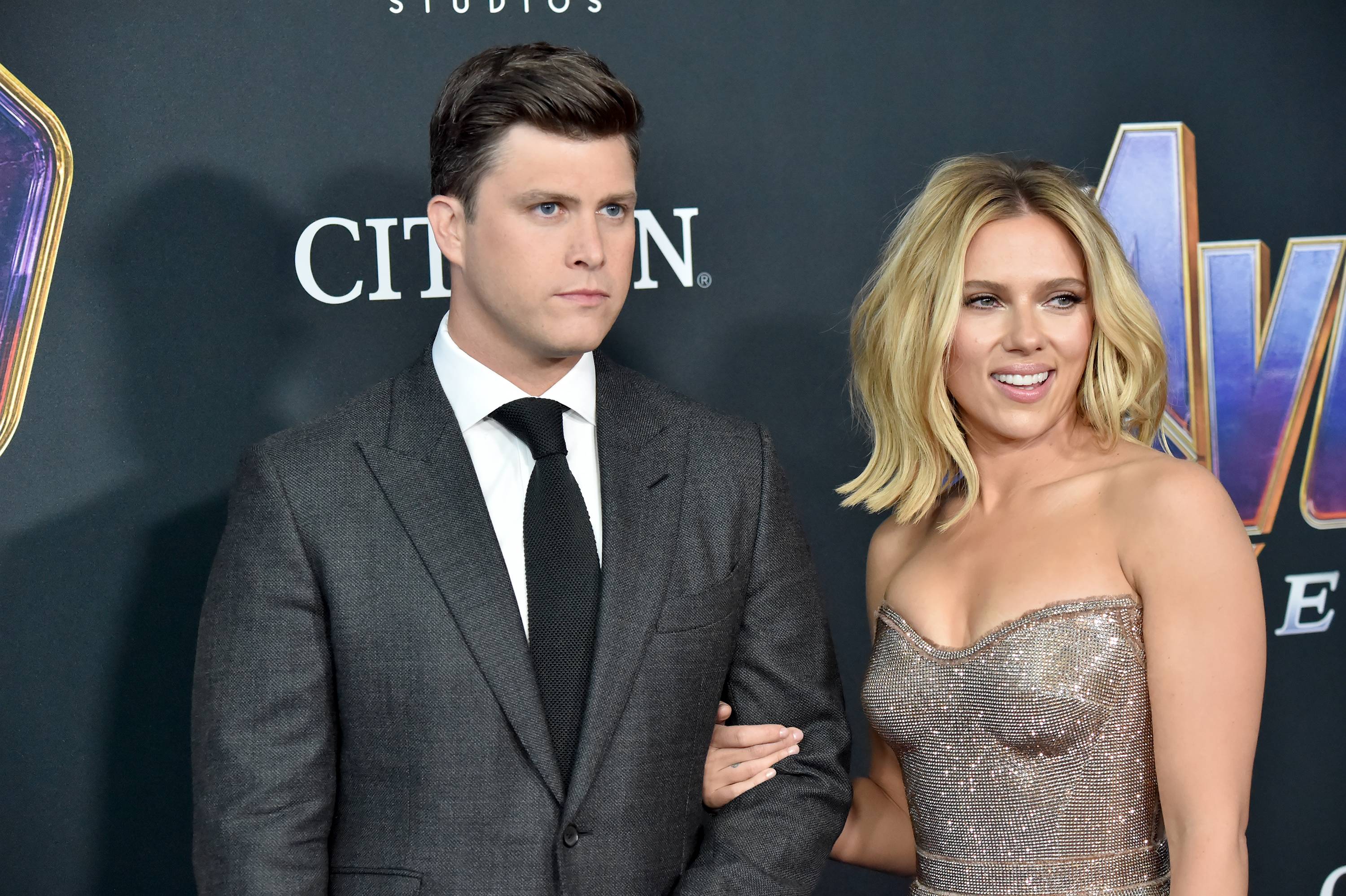 Scarlett johansson engaged sales colin jost