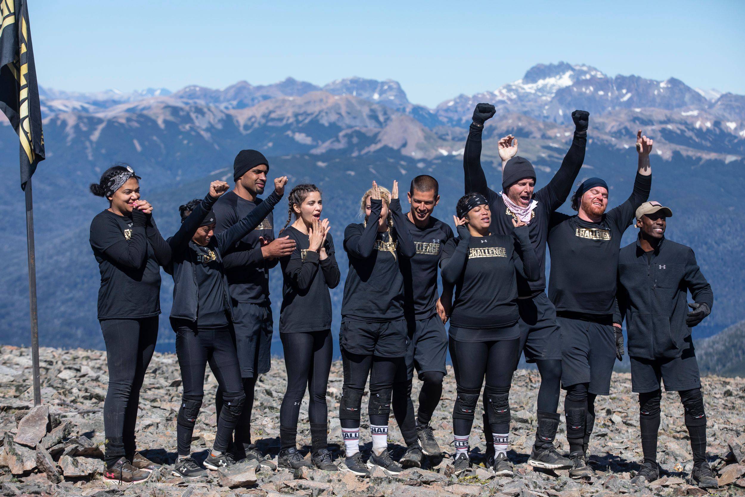 Paramount stars celebrate at the summit of Paramount Mountain