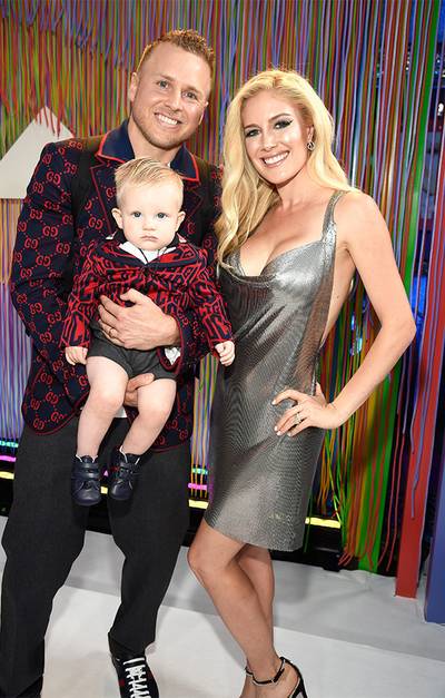 Spencer Pratt and Heidi Montag hit the 2018 VMAs red carpet to announce the return of “The Hills” and brought along their adorable son, Gunner Stone.