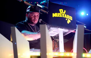 DJ Mustard's on the beat during the 2014 Video Music Awards at the Forum in Inglewood, CA.