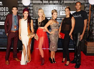 Thankfully none of the stylish cast members from 'The Challenge: Rivals II' had to worry about getting eliminated while walking the red carpet at the 2013 MTV Video Music Awards.
