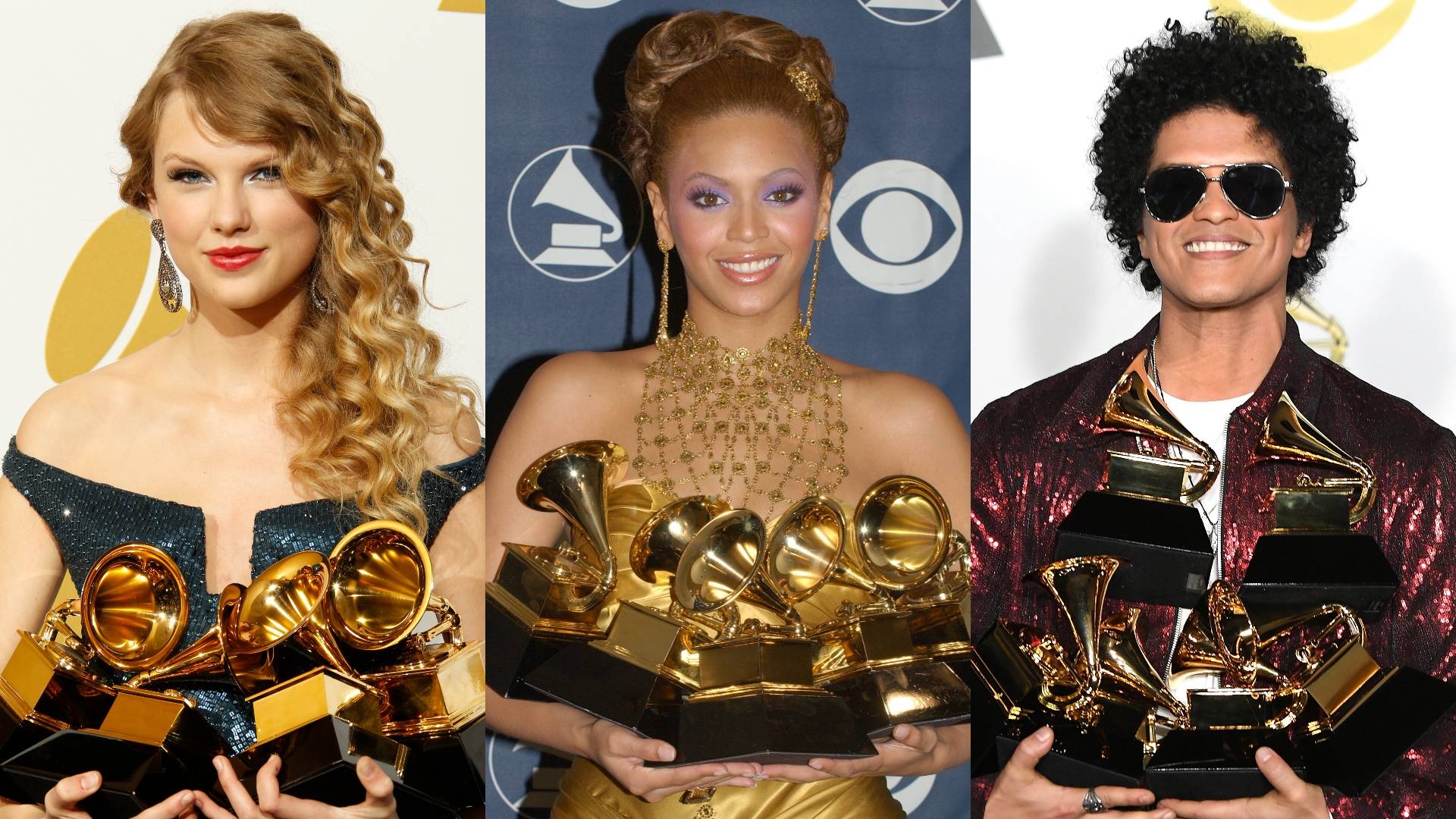 Beyoncé, Adele, And More Grammy Winners Holding Many Trophies News MTV