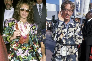 Who says head-to-toe floral isn't timeless? David Lee Roth and Andy Dick don dapper flower-patterned suits in 1984 and 1998, respectively.