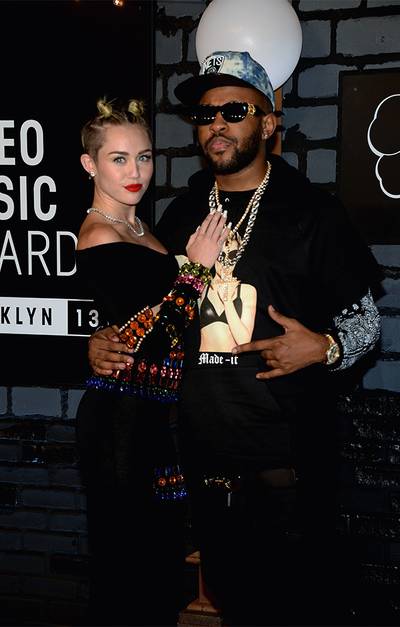 “Bangerz” collaborators Mike WiLL Made-It  and Miley Cyrus posed together on the 2013 VMAs red carpet.