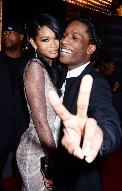 Supermodel Chanel Iman and rapper A$AP Rocky looked as cute as ever at the 2013 VMAs.