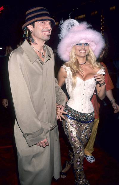 Pamela Anderson and Tommy Lee at the 1999 VMAs.
